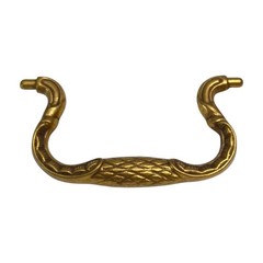 Vintage Cabinet Pull Brass Cross Hatch Replacement Bail – Post Separation 2 5/8″