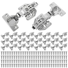 24 Pack Full Overlay Soft Close Cabinet Hinges 105° Hidden Hinges Clip On
