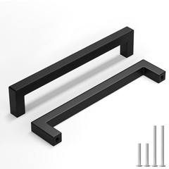 25 Pack Black Cabinet Handles, 6-5/16 Inch(160 mm) Hole Centers Cabinet Pulls…