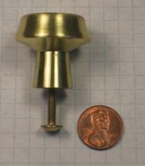 #BP1894027160 CABINET/DRAWER KNOB, ZINC DIE-CAST, SATIN BRASS, 1-1/4″ DIAMETER