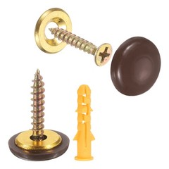 8Pcs 16.8mm Decorative Caps Cover Nails Zinc Alloy Screw Covers Caps Brown