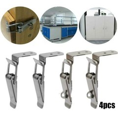 4 X Latch Stainless Steel Silver Box Lock Leather Wood Boxes Tool Boxes Latch