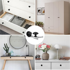 New 30 Pack Matte Black Kitchen Cabinet Knobs Round Drawer Pulls Stainless Steel