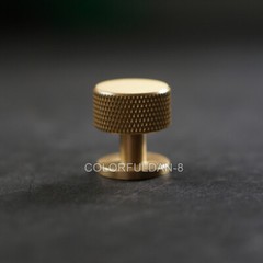 10PCS Brass Furniture Handles Wardrobe Cabinet Door Knurled Pulls Drawer Knobs