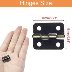 50 Pcs Mini Bronze Hinges 18x16mm Small Antique Decorative Cabinet Jewelry Box