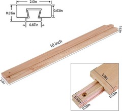 2 Pack 18″ Wax-Coated Wood Drawer Slides – Durable Beech Construction