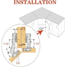 45°Cabinet Hinges Soft Close Kitchen Door Cabinet Hinge – Concealed, Soft Close,
