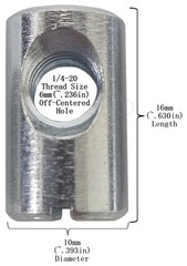 (25) Cross Dowels/Barrel Nuts – 1/4-20 16mm X 10mm Zinc-Plated Off-Centered CNC