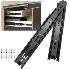 1/5 Pair 10″-24″ Soft Close Drawer Slides Heavy Duty Ball Bearing Full Extension