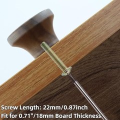 12 Pcs Wood Cabinet Knobs 1.57 Inch Round Flat Walnut Wooden Drawer Dresser