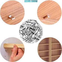 100 Pcs Shelf Pins Pegs5Mm Spoon Shape Nickel Plated Shelf Support Bookshelf