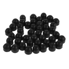 48Pcs Durable Car Door Hinge Screw Caps Black Plastic Reusable Bolt Protectors