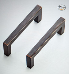 Ravinte 25Pack Solid 3″Center to Center Slim Square Bar Drawer Handles Cabinet