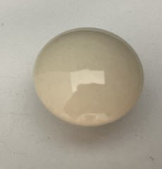 CRACKLE GLAZED CERAMIC MUSHROOM CABINET KNOB(S) IVORY/CREAM- 1-1/2“ w SCREWS