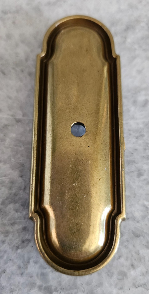 Vintage Amerock?? Brass Cabinet Knob Drawers Pull Backplate 3-1/4″ long