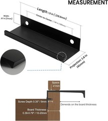 9 Inch Tab Pulls for Cabinets, Aluminum Finger Edge Pulls Kitchen Drawer Handles