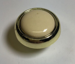 10 Amerock Vintage Almond Ceramic and Brass Plated Drawer Cabinet Knobs Pulls