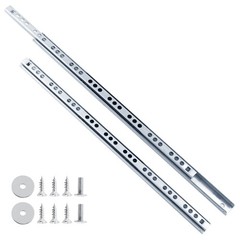 Full Extension Drawer Slides Ball Bearing Track Rail 17x310mm 12.2 Inch 1 Pair