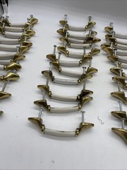 Amerock Traditional Classics Cabinet Handle X 44 Pull Brass & White Ceramic