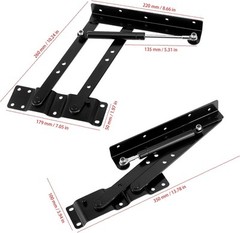 2 PCS 1 Pair 9.5 Inches Lift Up Top Hinge Tea Coffee Table Mechanism…