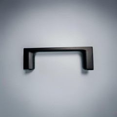 4 Pack 3 Inch Center to Center Solid Matte Black Cabinet Pulls Slim Square Bar