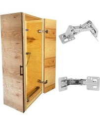 4 Pairs 170 Degree Frameless Cabinet Door Hinge, Concealed Hydraulic Adjustab…