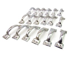 18-pc Steel Utility Cabinet Drawer Handle Pulls (NO SCREWS) ~ 3″ Overall Length