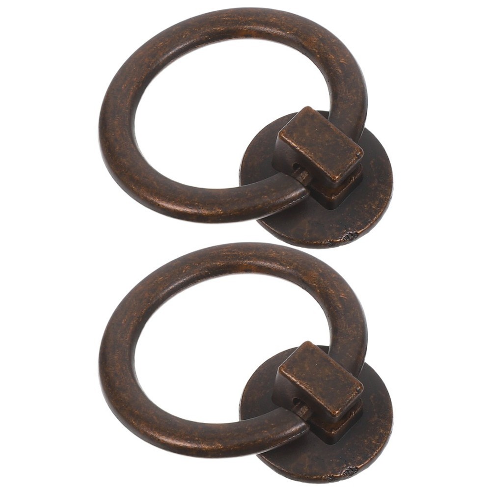2pcs Drop Handles: Dresser – Bronze 1.69 Inch Diameter Cabinet