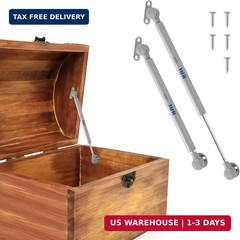 2 Pack Soft Close Toy Box Hinges 150N Gas Strut Safety Hinges for Heavy Lids