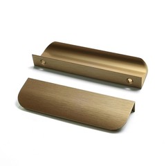 Bronze Finger Edge Pulls Hidden Drawer Cabinet Handles 4.72 Inch 120mm 8 PCS