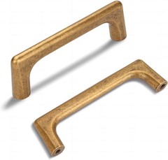 10 Pack Antique Brass Cabinet Pulls 3.75″ (96mm) Hole Center Drawer Handles