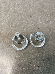 Set Of 2 Crystal Man Made material) Drawer Or Cabinet door knobs 2 inch