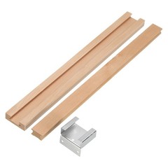 2 Set Wooden Drawer Slides with Metal Slide Glide Bracket 13-3/4″ (35 CM)