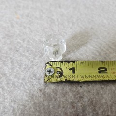 0.75 inch Glass Cabinet Knobs Clear Glass Drawer Pulls Depression Era Style NOS