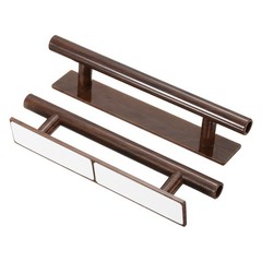 2 Pcs Adhesive Cabinet Handles, 5.9″ Drawer Handle for Closet, Dark Wood Color
