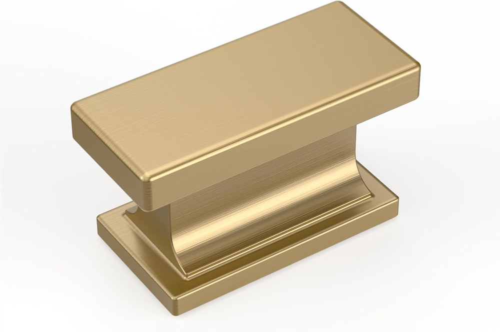Amerdeco 10 Pack Champagne Bronze Cabinet Knobs 1.46 Inch(37mm) Solid Gold Kitch