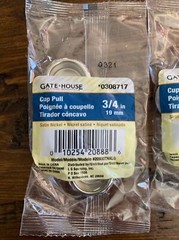Lot Of 4-Gate House Satin Nickel 3/4” Cup Pulls #0308717