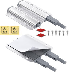 Metal Double Push to Open Cabinet Latch Heavy Duty Magnetic Door Catch for