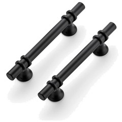 Matte Black T-Bar Handles, 30 Pack – 3.75″ Hole Center