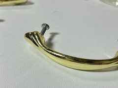 Lot of 4 Radiance 3″ Center Arch Drawer Pulls Finish Polished Brass with Screws