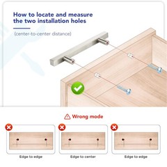 Brushed Nickel Cabinet Handles for Cabinets and Drawers Square Cabinet Door Knob