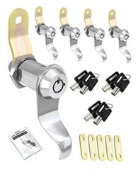 RV Locks for Storage Door 1 1/8 INCH, 1 1/8″ Pack of 5 Locks & 6 Key Alike