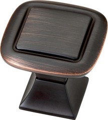 Bronze Knob Pull Handle Kitchen Cabinet Hardware Square