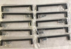 8″ Square Cabinet Handle Pulls – Black – 7 1/2″ Centers – Lot of 10 ** New **