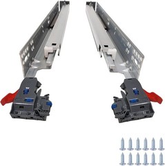 15 Inch Undermount Soft Close Slides,6-Way Adjustable,Cold Rolled Steel Material