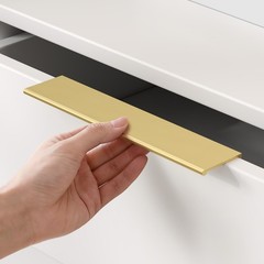 Peaha 10Pack Edge Finger Tab Pull for Cabinets Kitchen Concealed Aluminum Flat H
