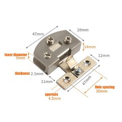 Wanlian Glass Door Hinge 90-Degree Small Pet Door Hinge Adjustable Clamp