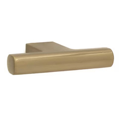5-Pack Vail 2 In. (51 Mm) Modern Satin Brass T-Shaped Cabinet Knob