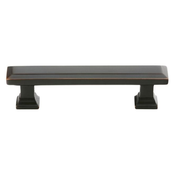 Emtek 86300US10B 3.5 in. Geometric Rectangular Cabinet Pull, Oil Rubbed Bronze