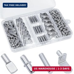 120Pcs Shelf Pins Kit4 Styles Nickel Plated Shelf Support Pegs Plated Shelf Pin